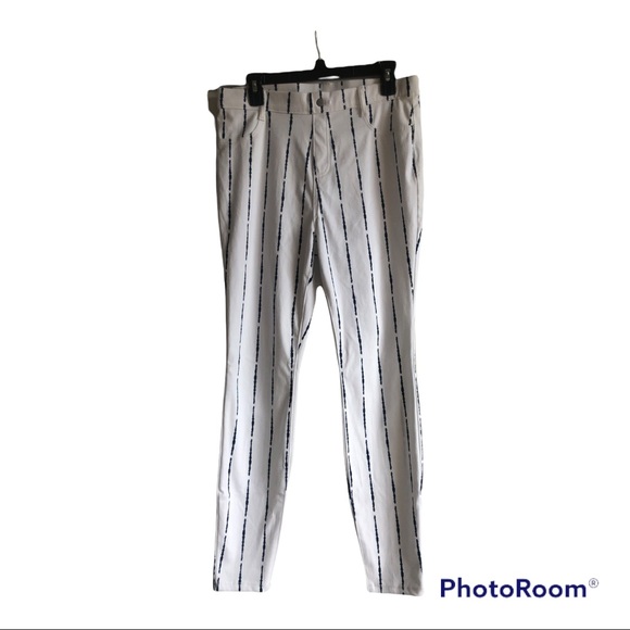 Time and Tru White /Blue Stripe Pants - Picture 2 of 4